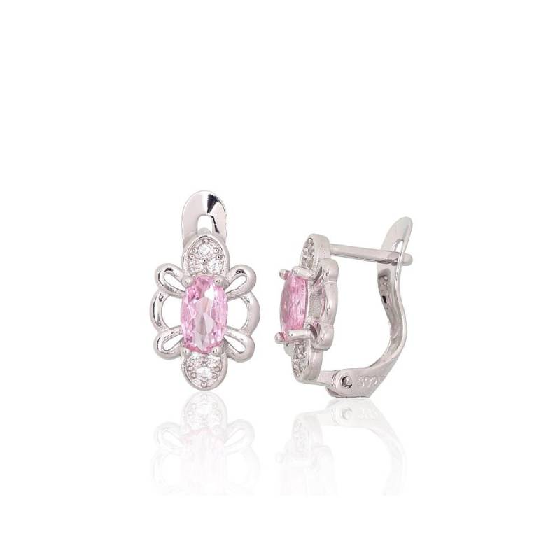 Sidabriniai auskarai ant cilindrinės spynos0