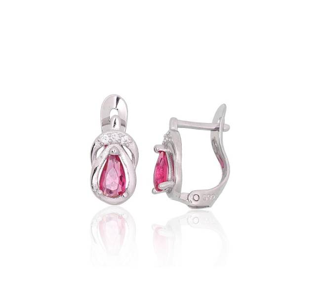 Sidabriniai auskarai ant cilindrinės spynos0