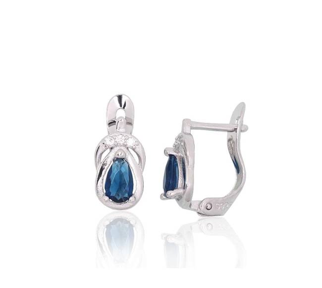 Sidabriniai auskarai ant cilindrinės spynos0