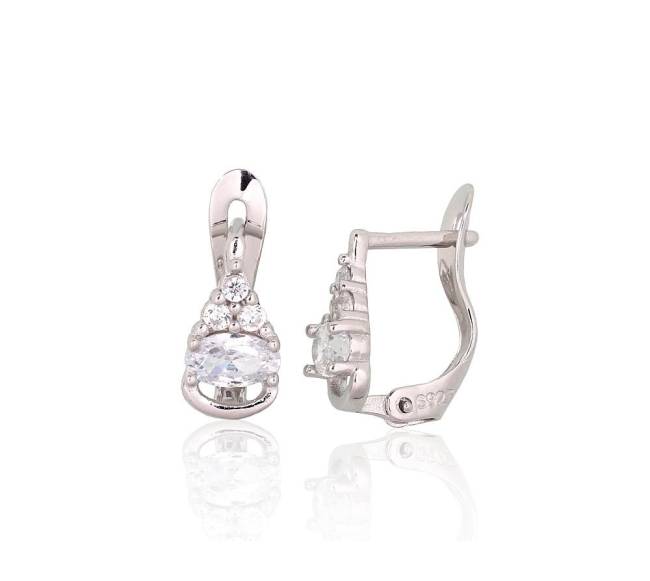 Sidabriniai auskarai ant cilindrinės spynos0