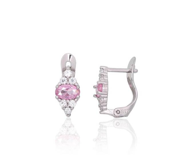 Sidabriniai auskarai ant cilindrinės spynos0