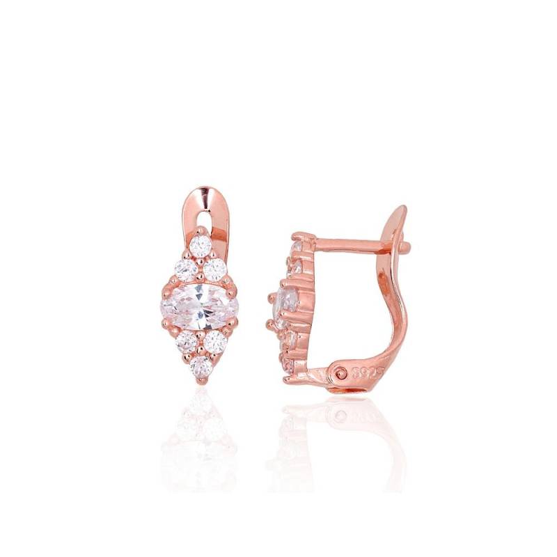 Sidabriniai auskarai ant cilindrinės spynos0