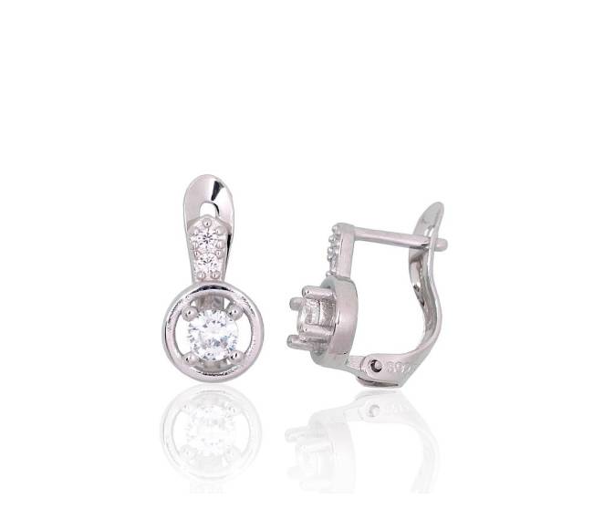 Sidabriniai auskarai ant cilindrinės spynos1