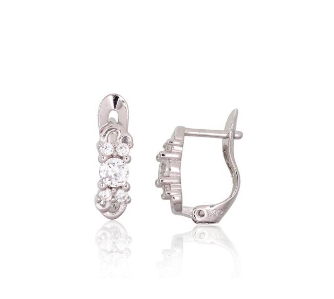 Sidabriniai auskarai ant cilindrinės spynos1