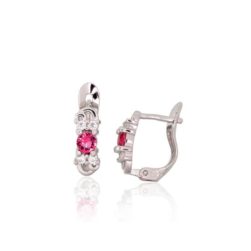 Sidabriniai auskarai ant cilindrinės spynos0