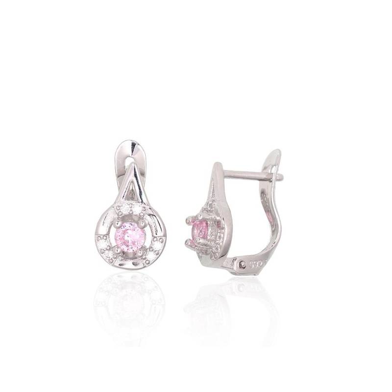 Sidabriniai auskarai ant cilindrinės spynos0