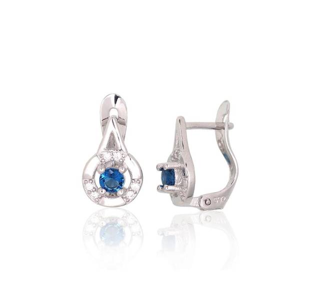 Sidabriniai auskarai ant cilindrinės spynos0