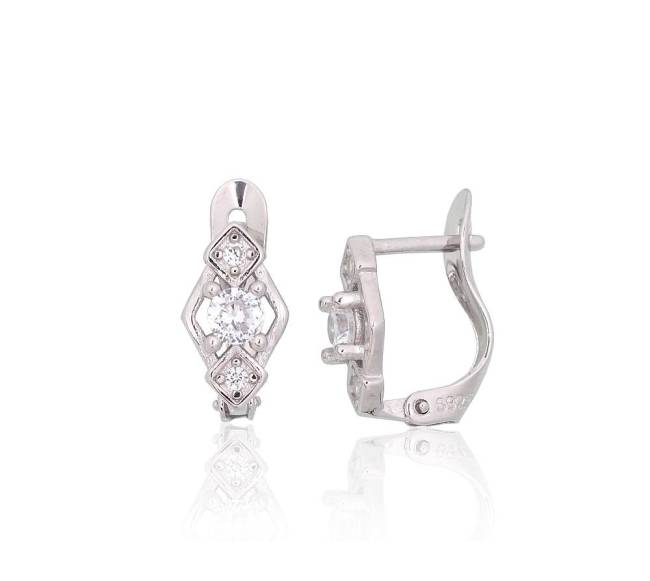 Sidabriniai auskarai ant cilindrinės spynos1