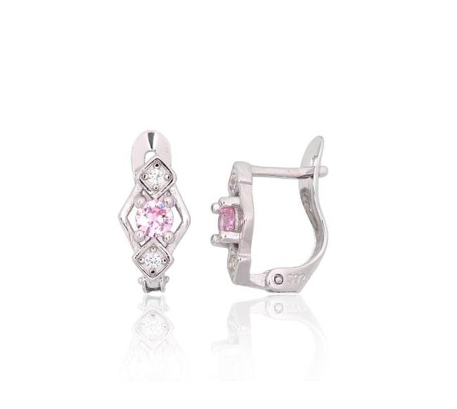 Sidabriniai auskarai ant cilindrinės spynos0