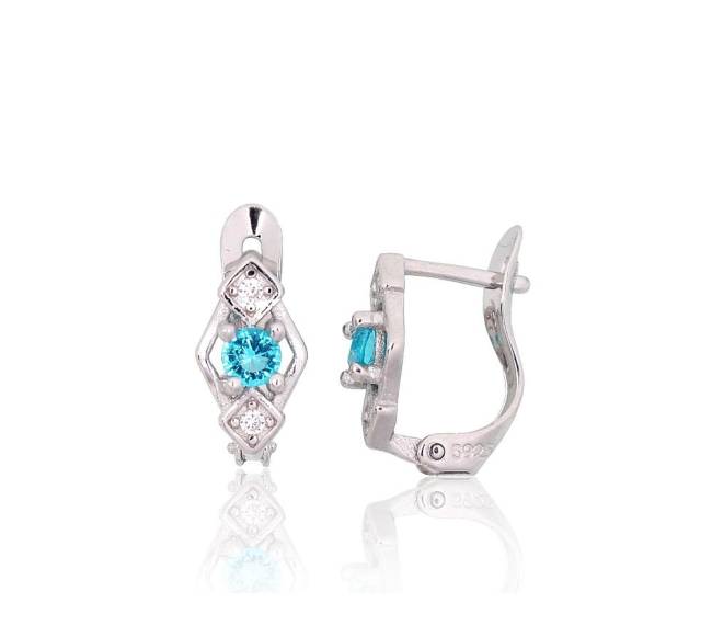 Sidabriniai auskarai ant cilindrinės spynos0