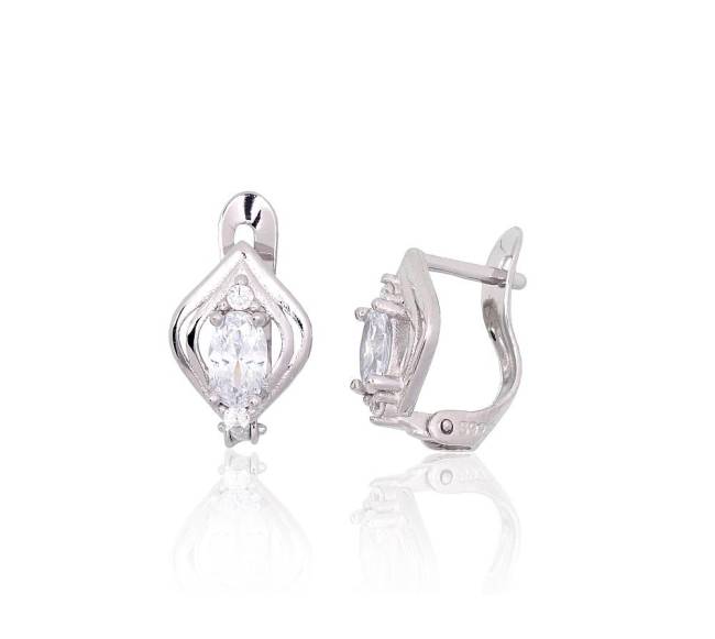 Sidabriniai auskarai ant cilindrinės spynos0