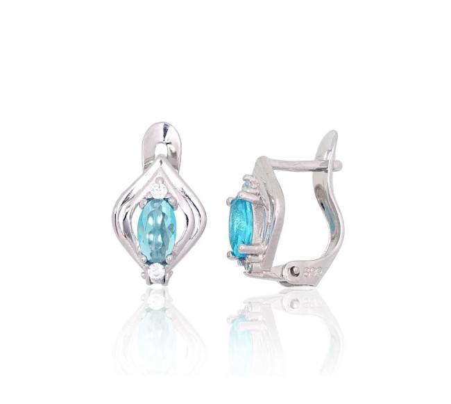 Sidabriniai auskarai ant cilindrinės spynos0