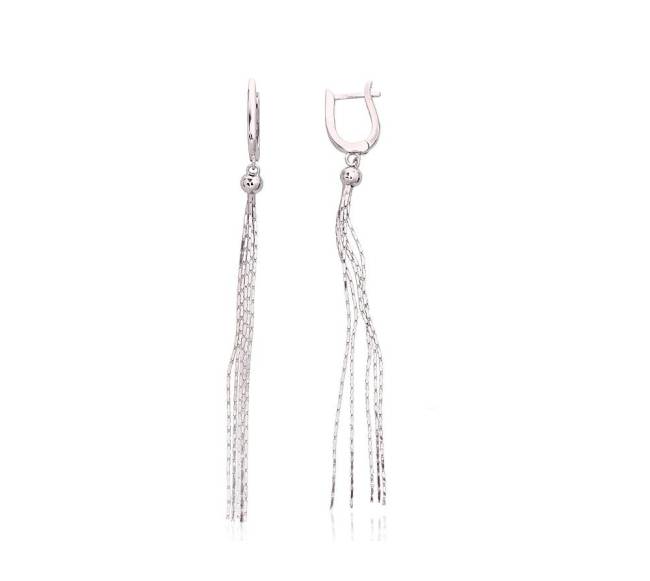 Sidabriniai auskarai ant cilindrinės spynos0