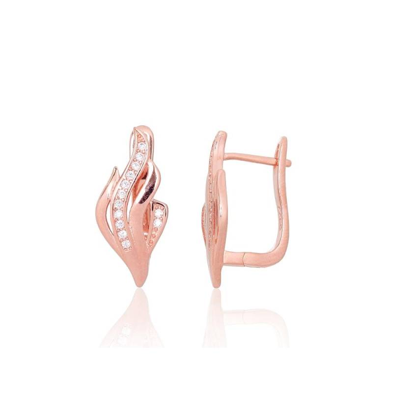 Sidabriniai auskarai ant cilindrinės spynos0