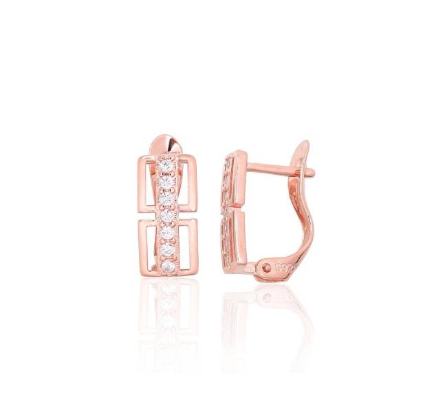 Sidabriniai auskarai ant cilindrinės spynos0