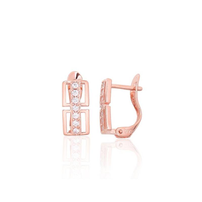 Sidabriniai auskarai ant cilindrinės spynos0