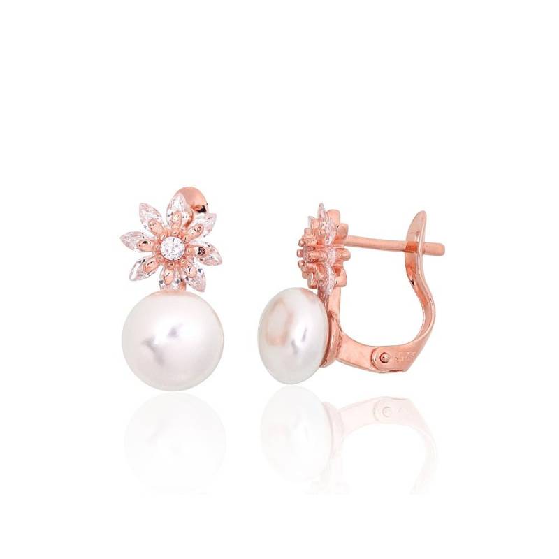 Sidabriniai auskarai ant cilindrinės spynos0