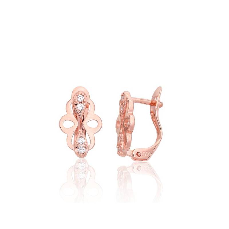 Sidabriniai auskarai ant cilindrinės spynos0