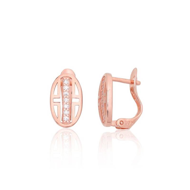 Sidabriniai auskarai ant cilindrinės spynos0