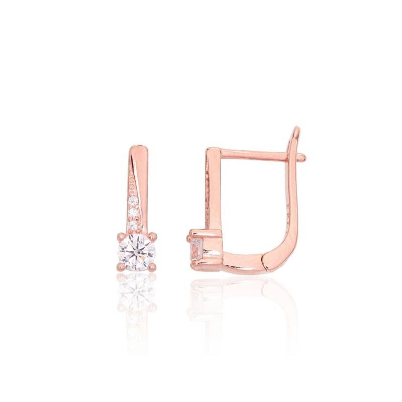 Sidabriniai auskarai ant cilindrinės spynos0