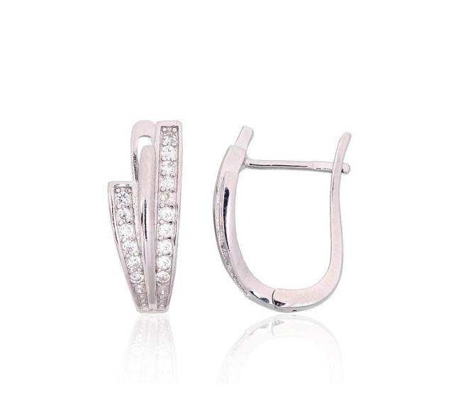 Sidabriniai auskarai ant cilindrinės spynos0