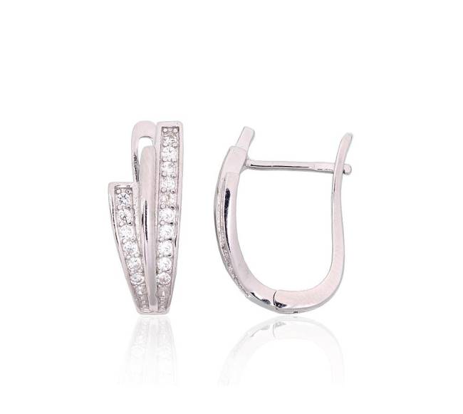 Sidabriniai auskarai ant cilindrinės spynos1