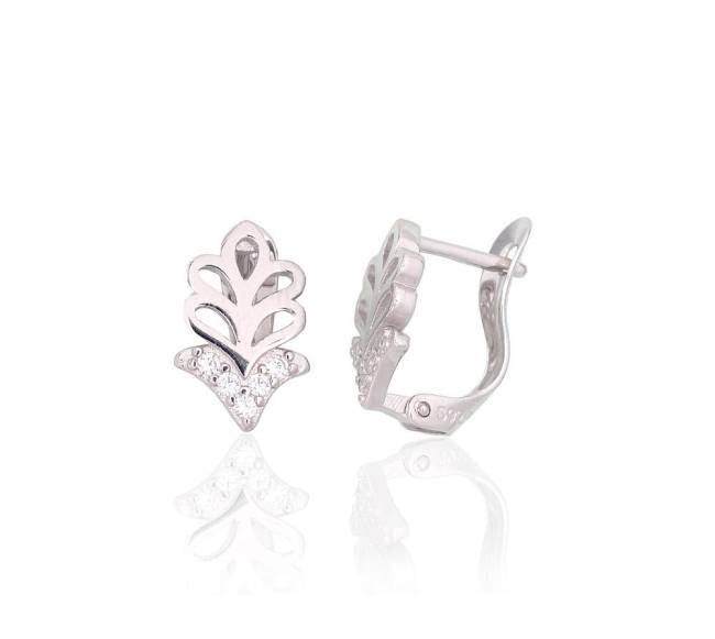 Sidabriniai auskarai ant cilindrinės spynos1