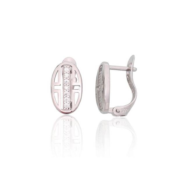 Sidabriniai auskarai ant cilindrinės spynos1