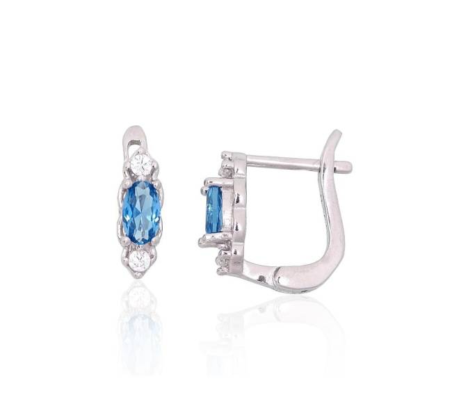 Sidabriniai auskarai ant cilindrinės spynos0