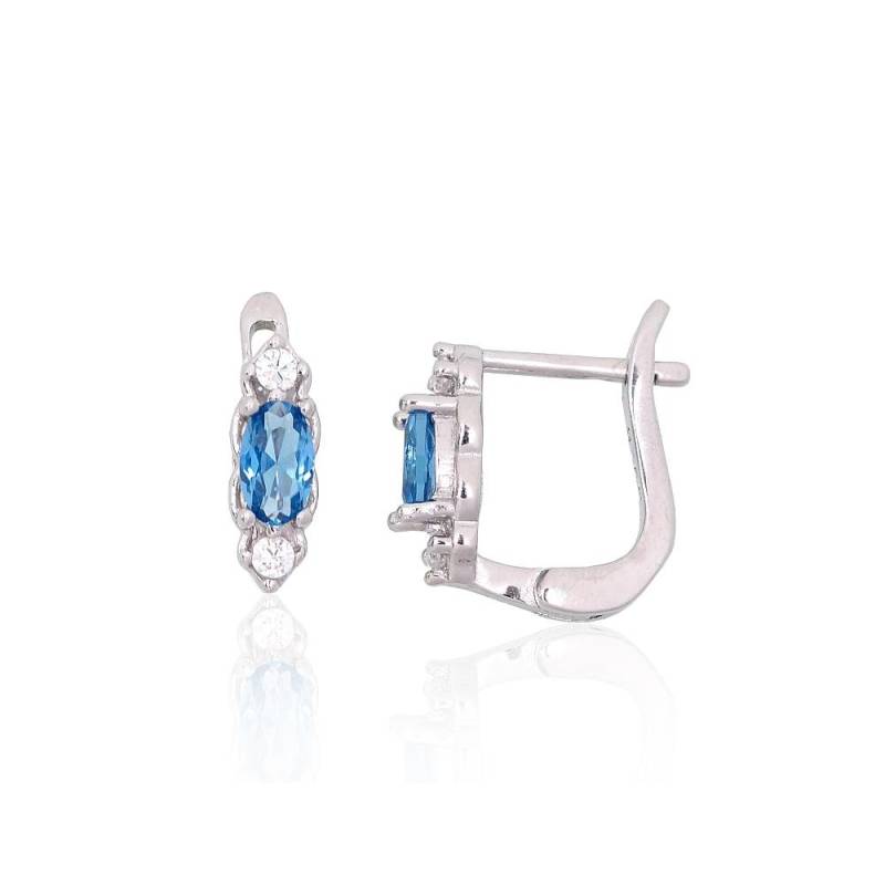 Sidabriniai auskarai ant cilindrinės spynos0