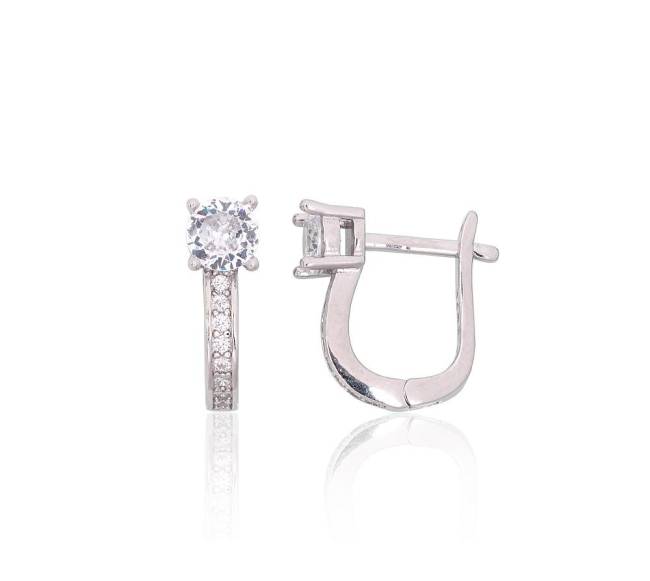 Sidabriniai auskarai ant cilindrinės spynos0