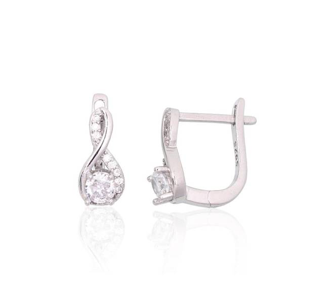 Sidabriniai auskarai ant cilindrinės spynos0