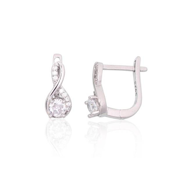 Sidabriniai auskarai ant cilindrinės spynos1