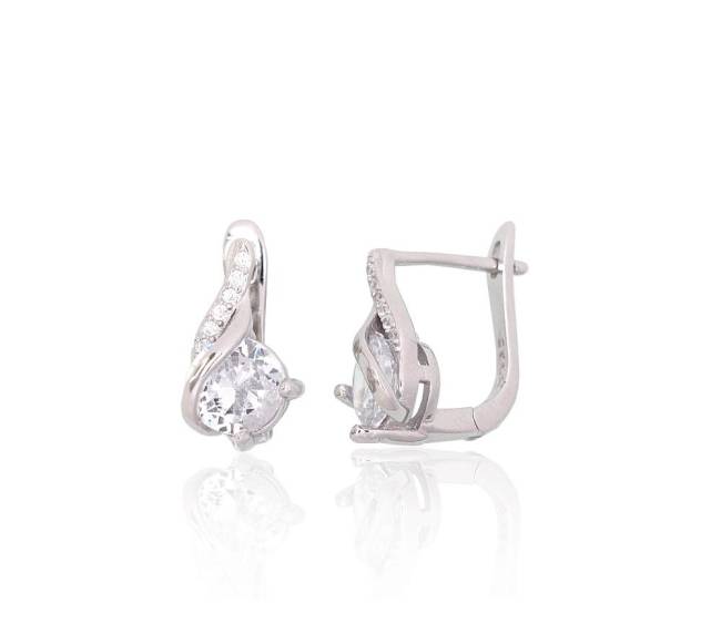 Sidabriniai auskarai ant cilindrinės spynos0