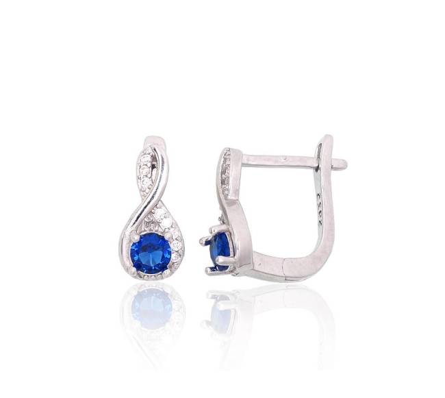 Sidabriniai auskarai ant cilindrinės spynos0