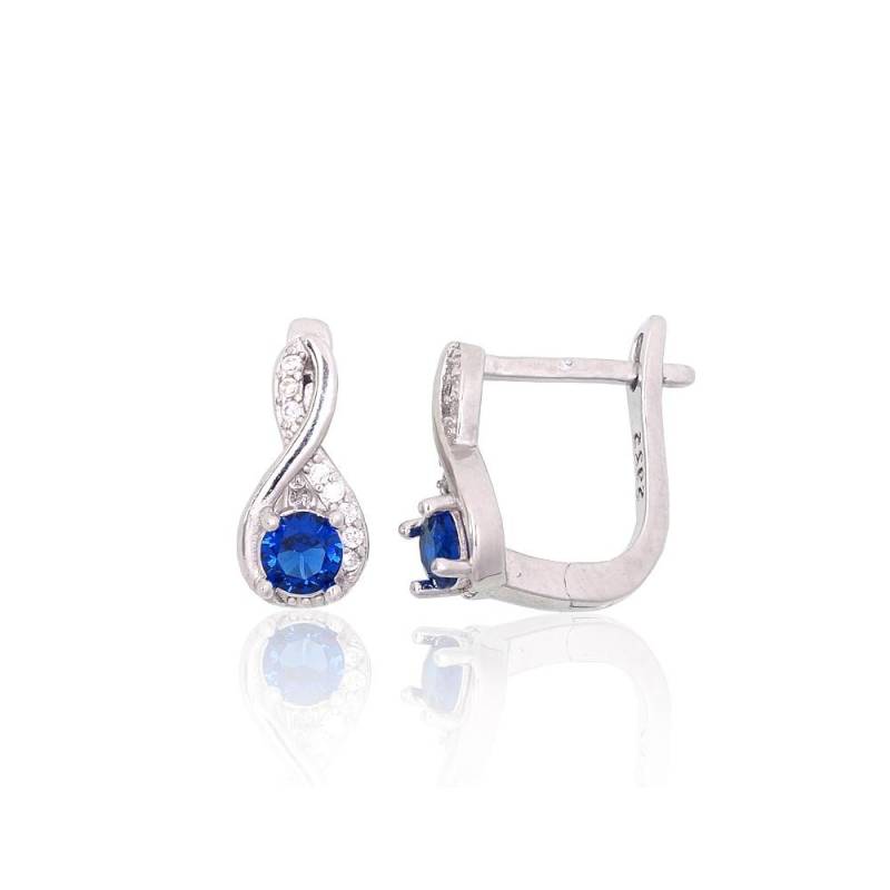 Sidabriniai auskarai ant cilindrinės spynos0