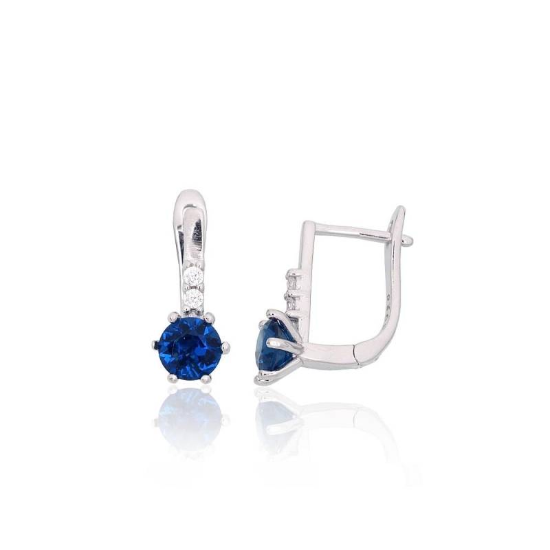 Sidabriniai auskarai ant cilindrinės spynos0