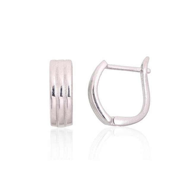 Sidabriniai auskarai ant cilindrinės spynos0