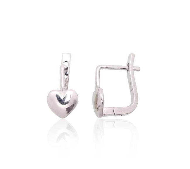 Sidabriniai auskarai ant cilindrinės spynos0