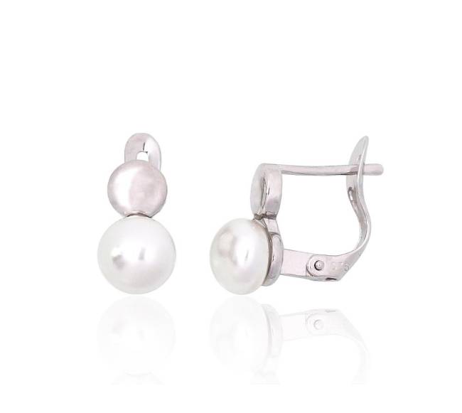 Sidabriniai auskarai ant cilindrinės spynos0