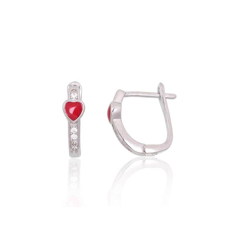 Sidabriniai auskarai ant cilindrinės spynos0