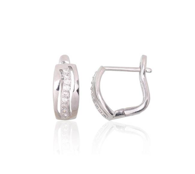 Sidabriniai auskarai ant cilindrinės spynos1