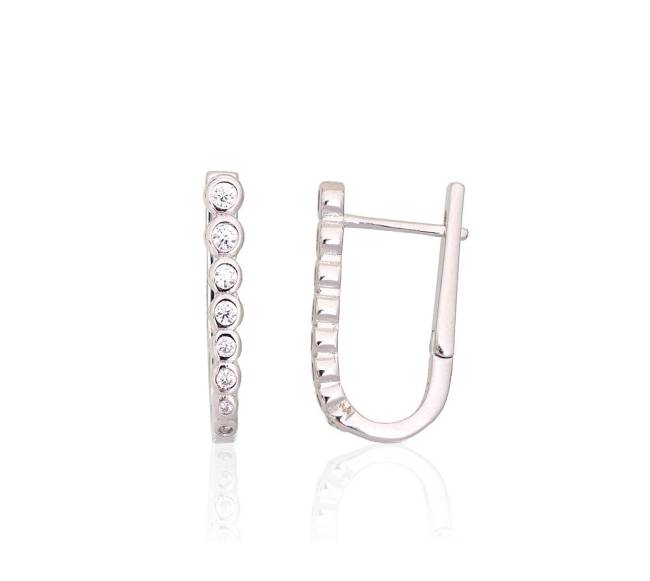 Sidabriniai auskarai ant cilindrinės spynos0