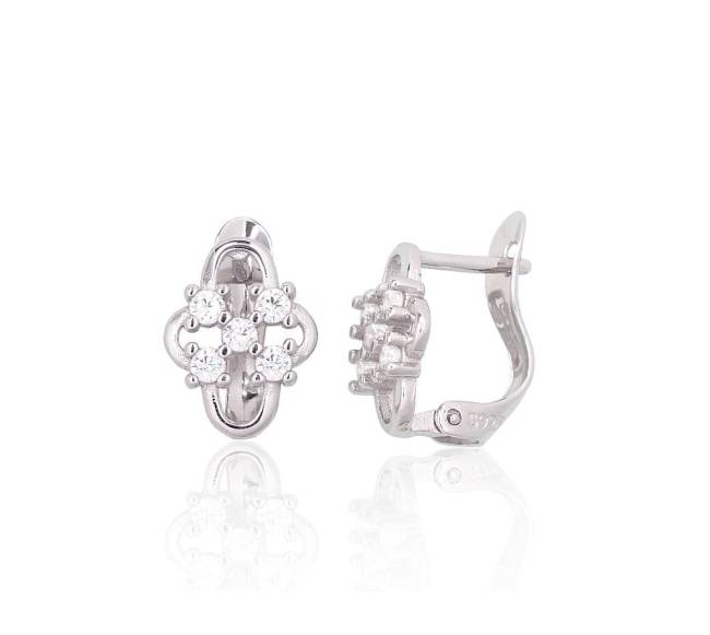 Sidabriniai auskarai ant cilindrinės spynos0