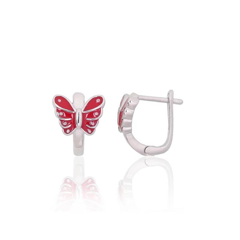 Sidabriniai auskarai ant cilindrinės spynos0