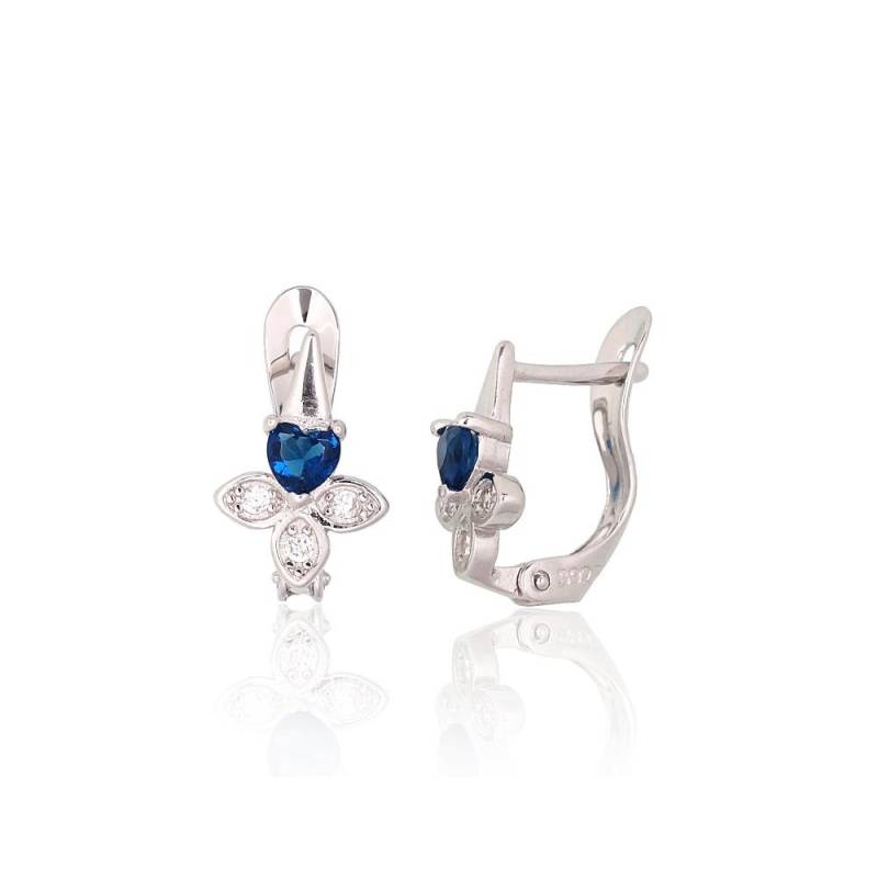 Sidabriniai auskarai ant cilindrinės spynos0