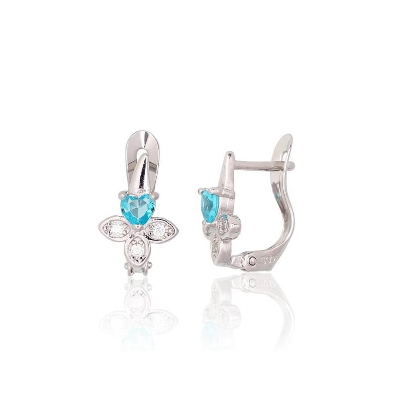 Sidabriniai auskarai ant cilindrinės spynos0