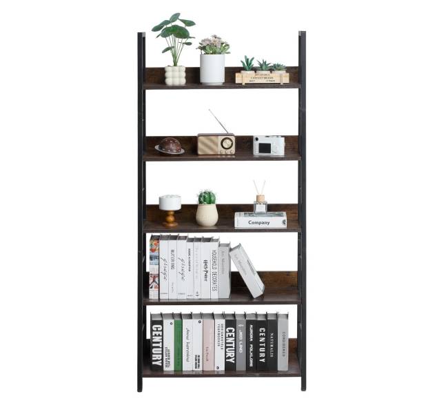 Metalinė knygų lentyna su 5 lentynomis9