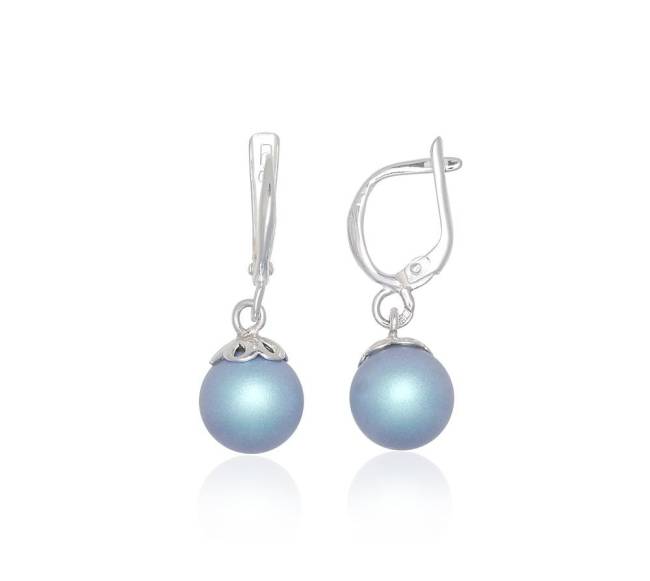 Sidabriniai auskarai ant cilindrinės spynos0