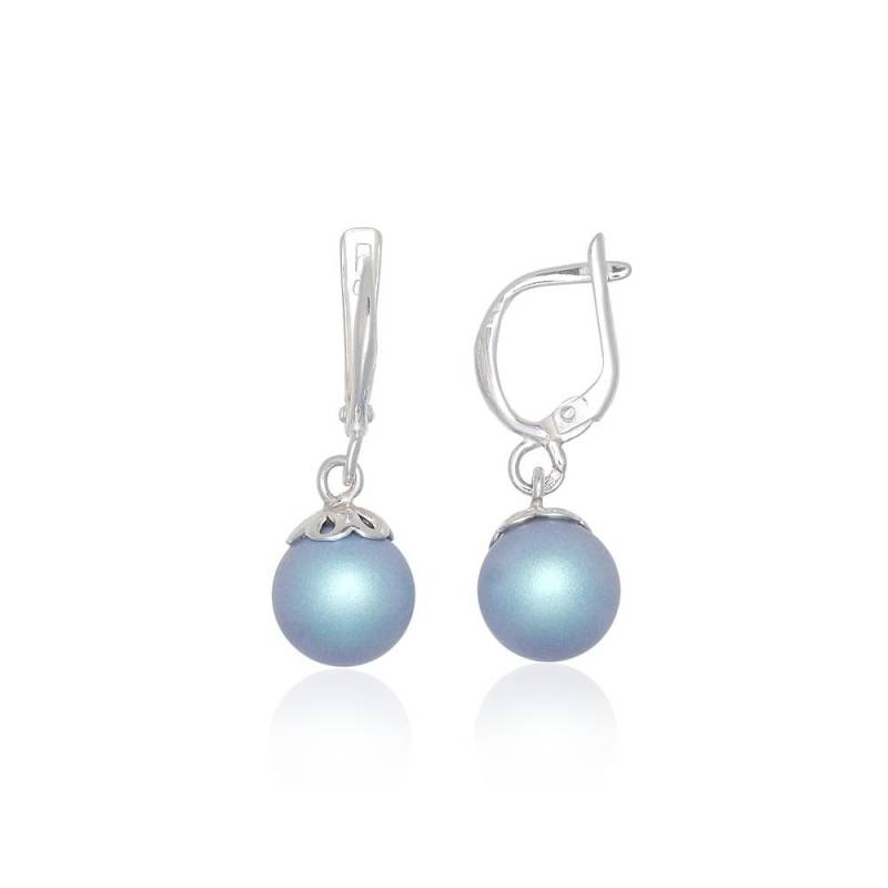 Sidabriniai auskarai ant cilindrinės spynos0